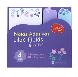Bloco de Notas Adesivas Lilac Fields by Sophia Martins
