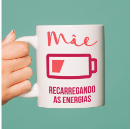 Caneca de Cerâmica - Mãe recarregando as energias