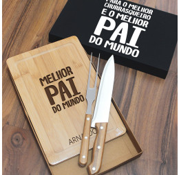 Kit Churrasco Personalizado - Melhor Pai do Mundo