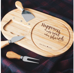 Conjunto para Queijo Personalizado - Happiness