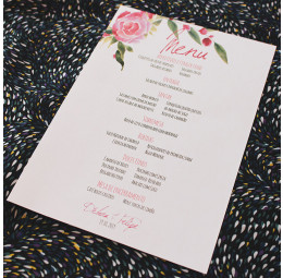 Menu Simples Rosas no Campo