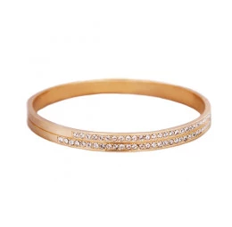 Pulseira Swarovski Dourado Satinado
