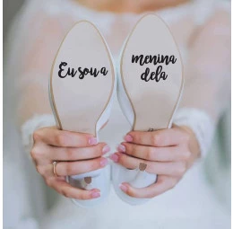 Adesivo Personalizado para Sola de Sapato - Eu Sou a Menina Dela
