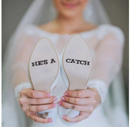 Adesivo Personalizado para Sola de Sapato - He's a Catch