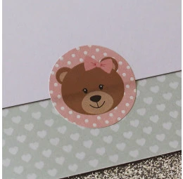 Adesivo Urso de Laço