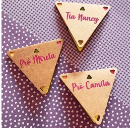 Bloco Triangular Personalizado com Adesivos