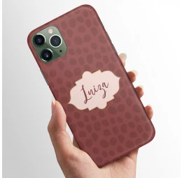 Capa para celular com nome - Dots Marrom