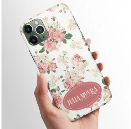 Capa para celular com nome - Floral