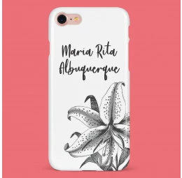 Capa para celular com nome - Orquídea
