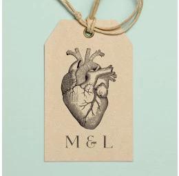 Carimbo Monograma Heart