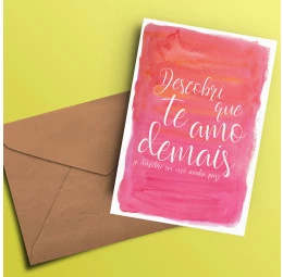 Cartão Descobri que Te Amo