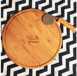 Conjunto com tábua e cortador para pizza - Elegance
