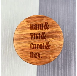 Copo Térmico com Tampa em Bambu Personalizado - Família