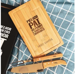Kit Churrasco Personalizado - Melhor Pai e ainda faz churrasco