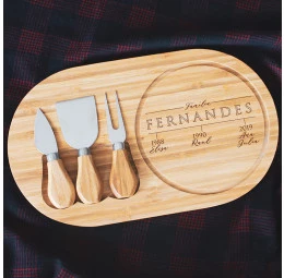 Conjunto para Queijo Personalizado - Linha do Tempo
