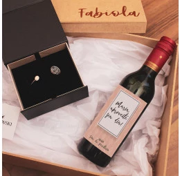 Kit Vinho e Item Swarovski - Dia da Secretária