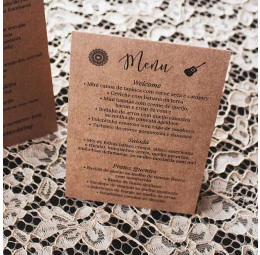 Menu Triedro em Kraft
