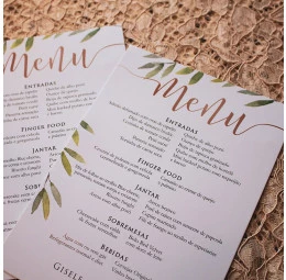 Menu Simples Folhagens