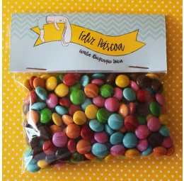 Saquinho de Chocolate Chevron Páscoa