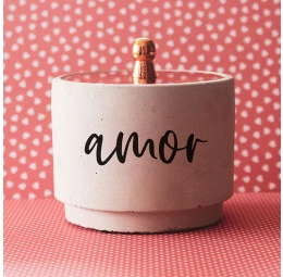 Porta Jóias Cimento - Amor