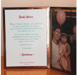Porta Retrato para Padrinhos de Batismo