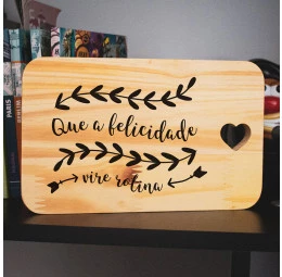 Quadro de Madeira Felicidade