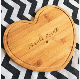 Tábua de bambu Coração  - Manuscrito