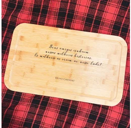Tábua para Churrasco Exclusive - Personalizada com Frase Bons Amigos 