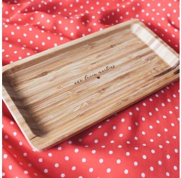 Travessa em Bambu Personalizada - Nome Manuscrito