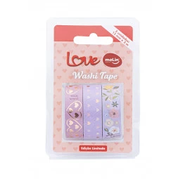 Washi Tape Love com 3 Unidades
