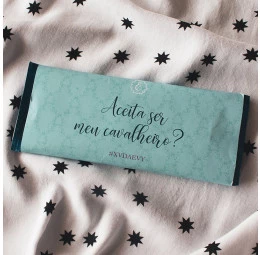 Barra de Chocolate - Convite Cavalheiro