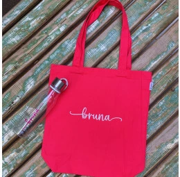Kit Personalizado com Ecobag Colorida e Garrafa para as Professoras 